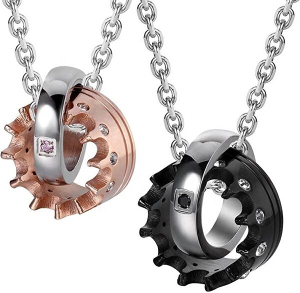 His Queen, Her King couple necklace